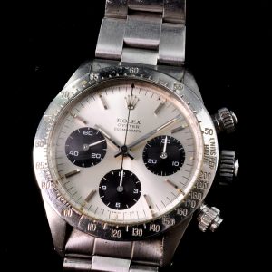 MK Personal Collection Rare Rolex Cosmograph Daytona Sigma Dial Wristwatch Ref 6265 Circa 1974