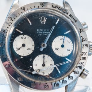 MK Personal Collection Unique Rolex "Floating" Small Daytona Oyster Chronograph Wristwatch Ref 6239 FAP Fuerza Zerea del Peru C.1968