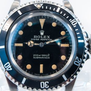 MK Personal Collection Super NOS Rare Rolex Submariner Ref 5513 Glossy Dial Wristwatch Circa 1966