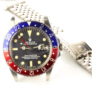 MK Personal Collection Men's Rolex GMT Master Steel Wristwatch Ref 1675 Circa 1965