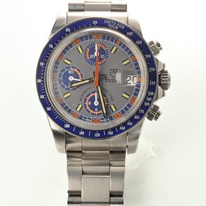 MK Personal Collection Rare Tudor Big Block / Big Blue Tudor Chronograph Wristwatch Ref 79160 Circa 1980's