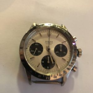 MK Personal Collection Very Rare Steel Rolex Daytona Wristwatch Ref 6239 Circa 1966.