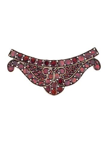 Victorian Vermeil and Garnet Cluster Brooch