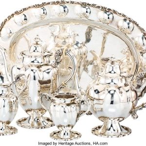 Eddies Mexican Sterling Silver Tea Set 214 troy ounces