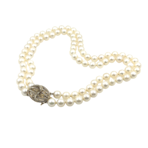 Vintage Double Strand Cultured Pearl Necklace