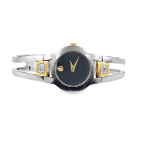 Movado Amorosa Two Tone Diamond Wristwatch Model 81 EF 1842