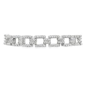 14K White Gold Diamond Bracelet