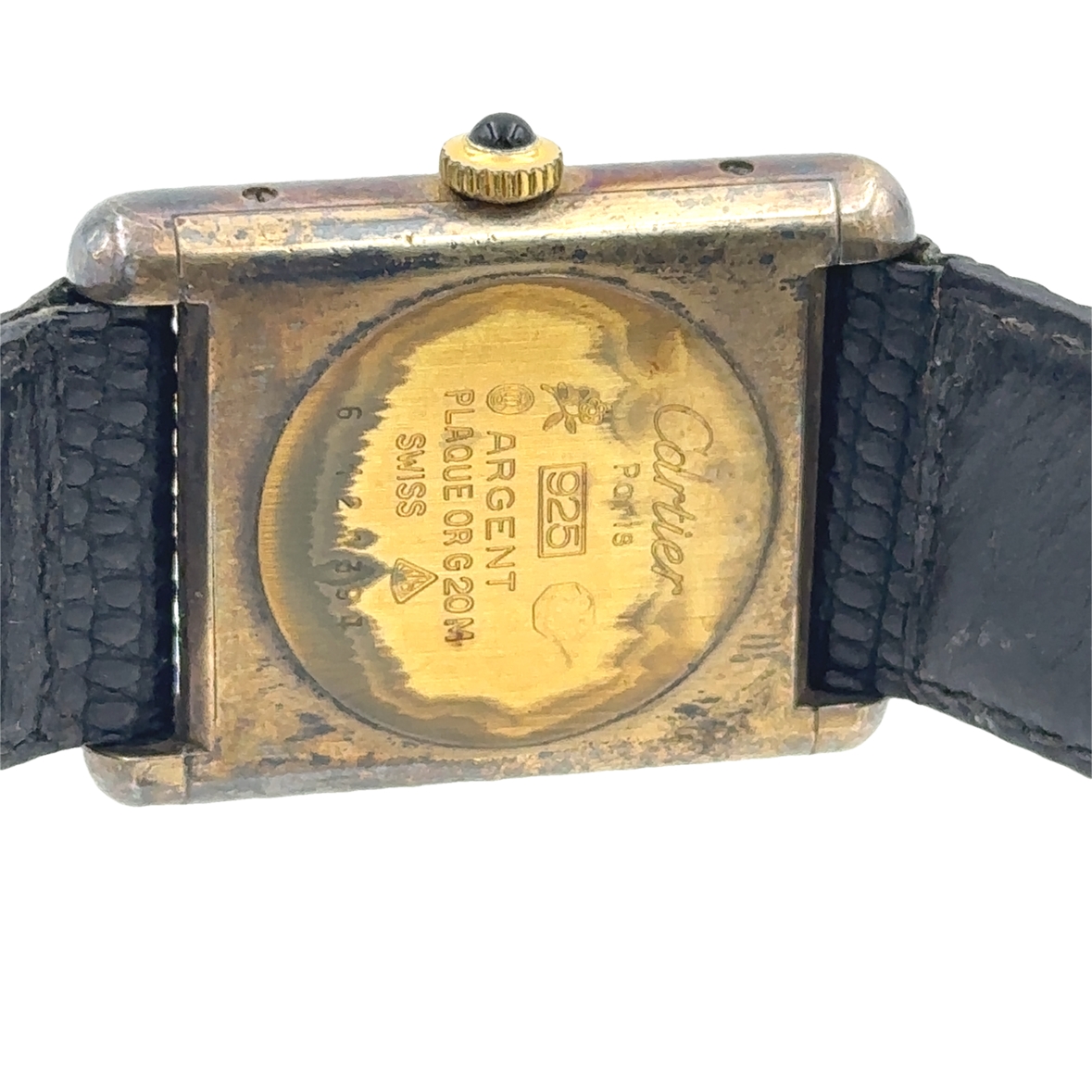 Men's Cartier Vermeil Quartz Tank Wristwatch Circa 1990s - Image 3