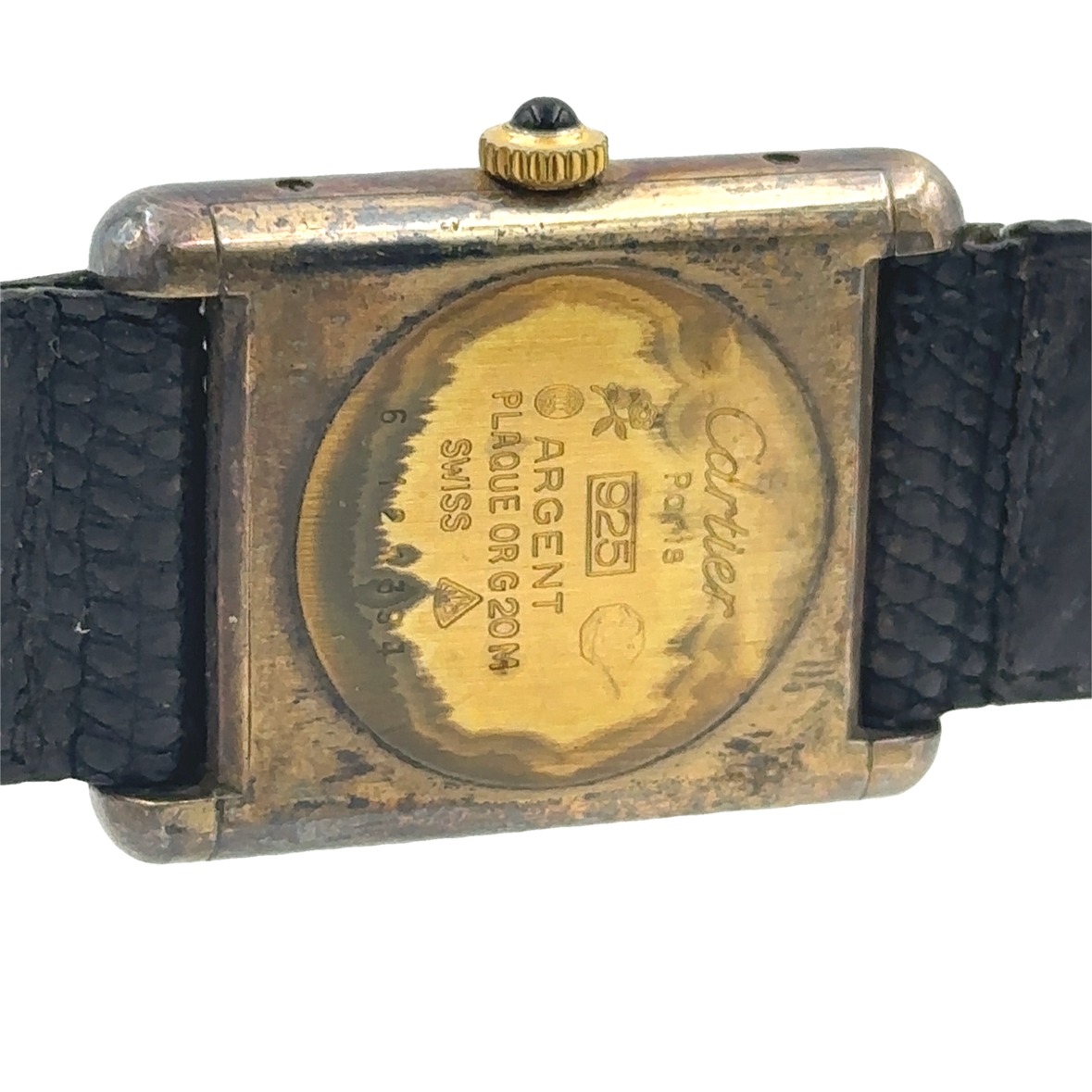Men's Cartier Vermeil Quartz Tank Wristwatch Circa 1990s - Image 6